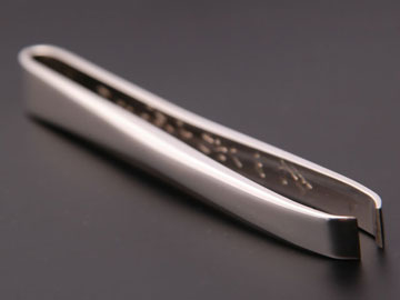 Edo-style Handmade Tweezers: Pure Silver, Rounded