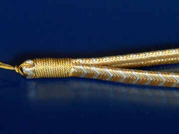 Gold and silver yarn braid strap Yamatogumi