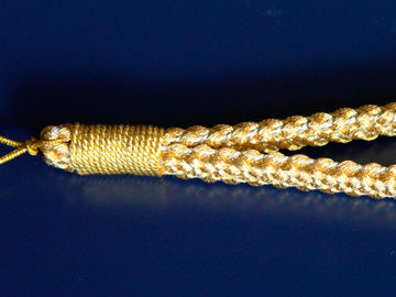 Gold and silver yarn braid strap Hirakaragumi