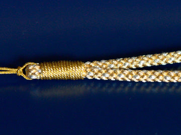 Gold and silver yarn braid strap Marugumi