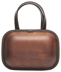 Wooden bag  Monacca kaku-shou Brown