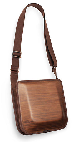 Wooden bag monacca Postman Brown