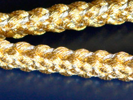 Pure gold thread braid strap (flat)