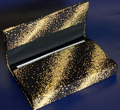 Pure gold thread Card case (black)