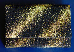 Pure gold thread Card case (black)