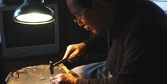 Edo-style Handmade Tweezers: Pure Silver, Rounded